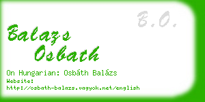 balazs osbath business card