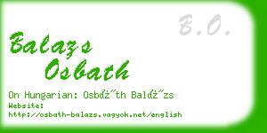 balazs osbath business card